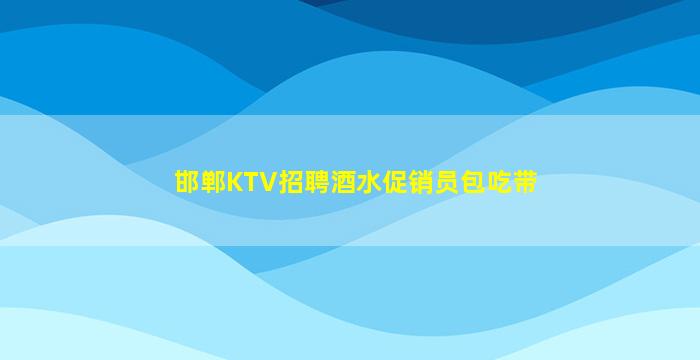 邯郸KTV招聘酒水促销员包吃带